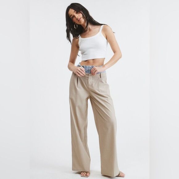 049. BILLIE TROUSERS- Beige - Picture 2 of 7